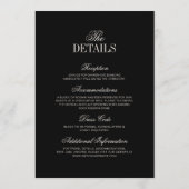 Invitation Old Money Classy Timeless Black Cream Wedding (Dos)