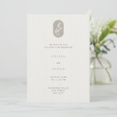 Invitation Old money, equestrian horse QR code wedding  (Debout devant)