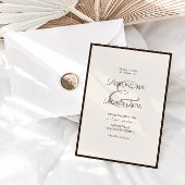 Invitation Old Money Espresso Ivory Wedding