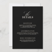 Invitation Old Money Modern Formal Black Chic Luxury Wedding  (Dos)