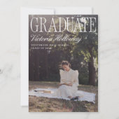 Invitation Old Money Two Photo Graduation Announcement (Devant)