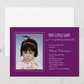 Invitation Old Photo Fête des mariées Majestic Purple Invitat (Devant / Derrière)