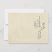 Invitation Old West Cactus Western Notes de remerciements (Dos)