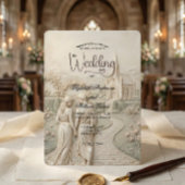 Invitation Old World Grecian Romance Garden Wedding