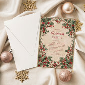Invitation Old World Holly & Ivy