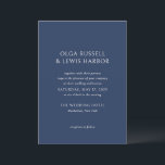 Invitation Olga Navy et Cream Mariage moderne<br><div class="desc">Invitations de mariage modernes avec un design propre et simple avec des polices audacieuses.</div>