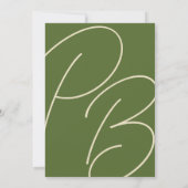 Invitation Olive Bliss Mariage d'élégance moderne (Dos)