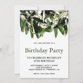 Invitation Olive Branch Feuille Botanique fête d'anniversaire (Devant)