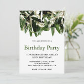 Invitation Olive Branch Feuille Botanique fête d'anniversaire (Debout devant)