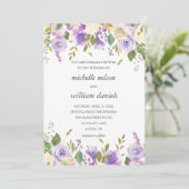 Invitation Olive | Chic Lavender Aquarelle Mariage Floral (Debout devant)