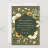 Invitation Olive Earthy Botanical Wedding (Devant)