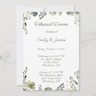 Invitation Olive Floral Wedding