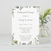 Invitation Olive Floral Wedding (Debout devant)