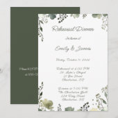 Invitation Olive Floral Wedding (Devant / Derrière)
