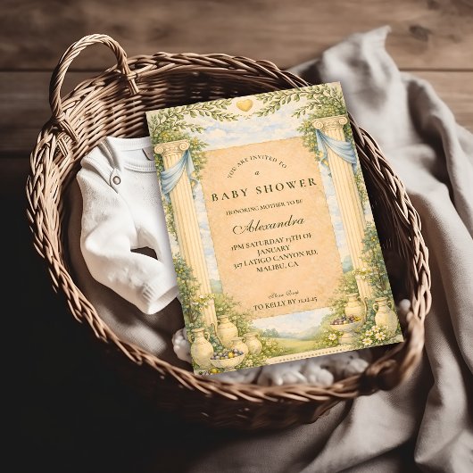 Invitation Olive Garden Greek Baby Shower