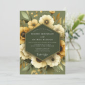 Invitation Olive Golden Meadow Wedding (Debout devant)