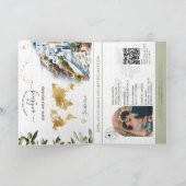 Invitation Olive Grèce Destination Mariage Passeport QR Code (Intérieur)