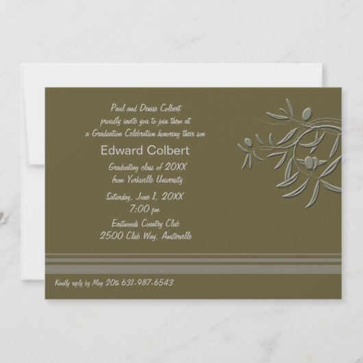 Invitation Olive Green (Devant)