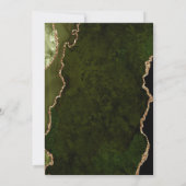 Invitation Olive Green Agate Script Mariage Save the Date (Dos)