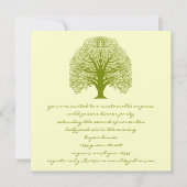 Invitation Olive Green Rustic et Whimssl Tree (Devant)