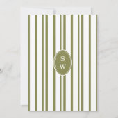 Invitation Olive Green Wedding Weekend Itinerary Card (Dos)