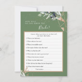 Invitation Olive Greenery qui connaît la mariée meilleure car (Devant)