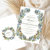 Invitation Olive Italian Tuscan Theme Boho Bridal Shower