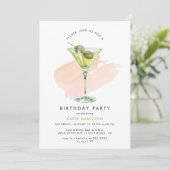 Invitation Olive Martini | Fun Cocktail Party Adulte Annivers (Debout devant)