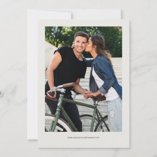 Invitation Olive noir ・ Vin en fleurs Mariage photo (Dos)