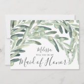 Invitation Olive Serez-vous ma servante d'honneur ? (Devant)