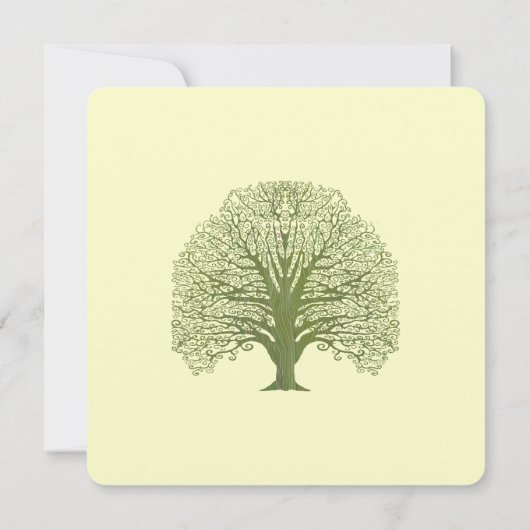 Invitation Olive Swirl Tree (Dos)