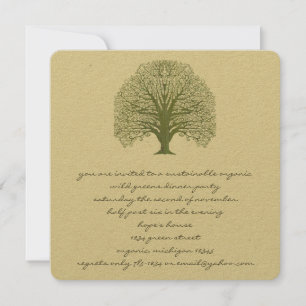 Invitation Olive Swirl Tree