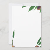 Invitation olive toscane laurel moderne nuptiale douche invit (Dos)