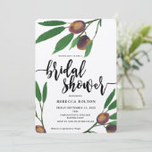 Invitation olive toscane moderne kraft nuptiale douche invita (Debout devant)