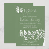 Invitation Olive Tree Mediterranean Bridal Shower (Devant / Derrière)