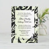 Invitation Olive tribal Abstrait (Debout devant)