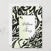 Invitation Olive tribal Abstrait (Dos)