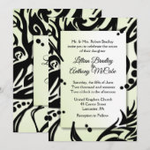 Invitation Olive tribal Abstrait (Devant / Derrière)