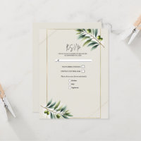 Olive vert Olive Leaf Bone Blanc & Or Russe RSVP
