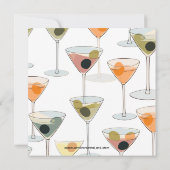 Invitation Olives modernes du milieu du siècle rétro et Marti (Dos)