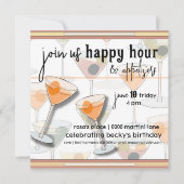 Invitation Olives modernes du milieu du siècle rétro et Marti (Devant)