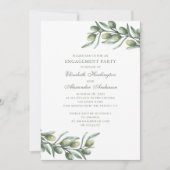 Invitation Olives. soirée italienne. Botanique d'été (Devant)