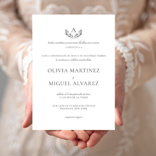 Invitation Olivia Invitacion de Boda Cristiana Mariage