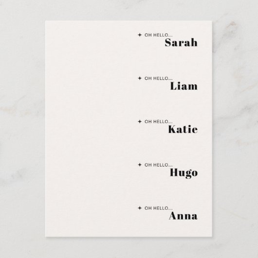 Invitation OLIVIA Modern Ivory Celestin Mariage Nom Balise (Devant)