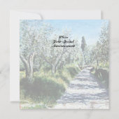 Invitation OLIVIERS EN FLORENCE vert bleu blanc marron (Dos)