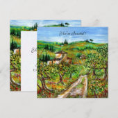 Invitation OLIVIERS EN TOUSCANIE,vert jaune blanc (Devant / Derrière)