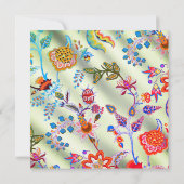 Invitation Ombr de soie à la menthe florale Chinoiserie orien (Dos)