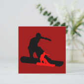 Invitation ombrage : snowboard (Debout devant)