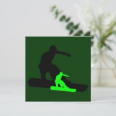 Invitation ombrage : snowboard (Debout devant)