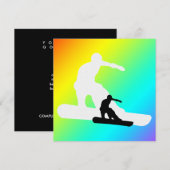 Invitation ombrage : snowboard (Devant / Derrière)